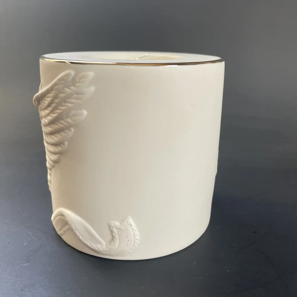 Lenox Radiant Light Dove Votive‎ Candle Holder w/Candle Christmas 3 1/2